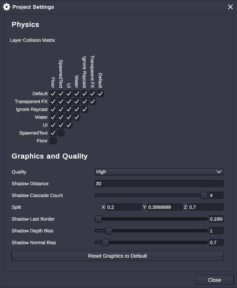 Project Settings