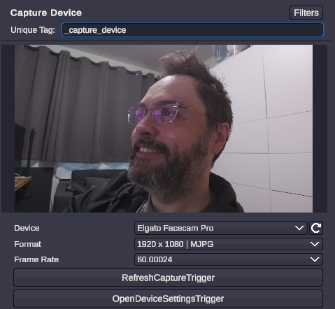 Capture Device asset properties