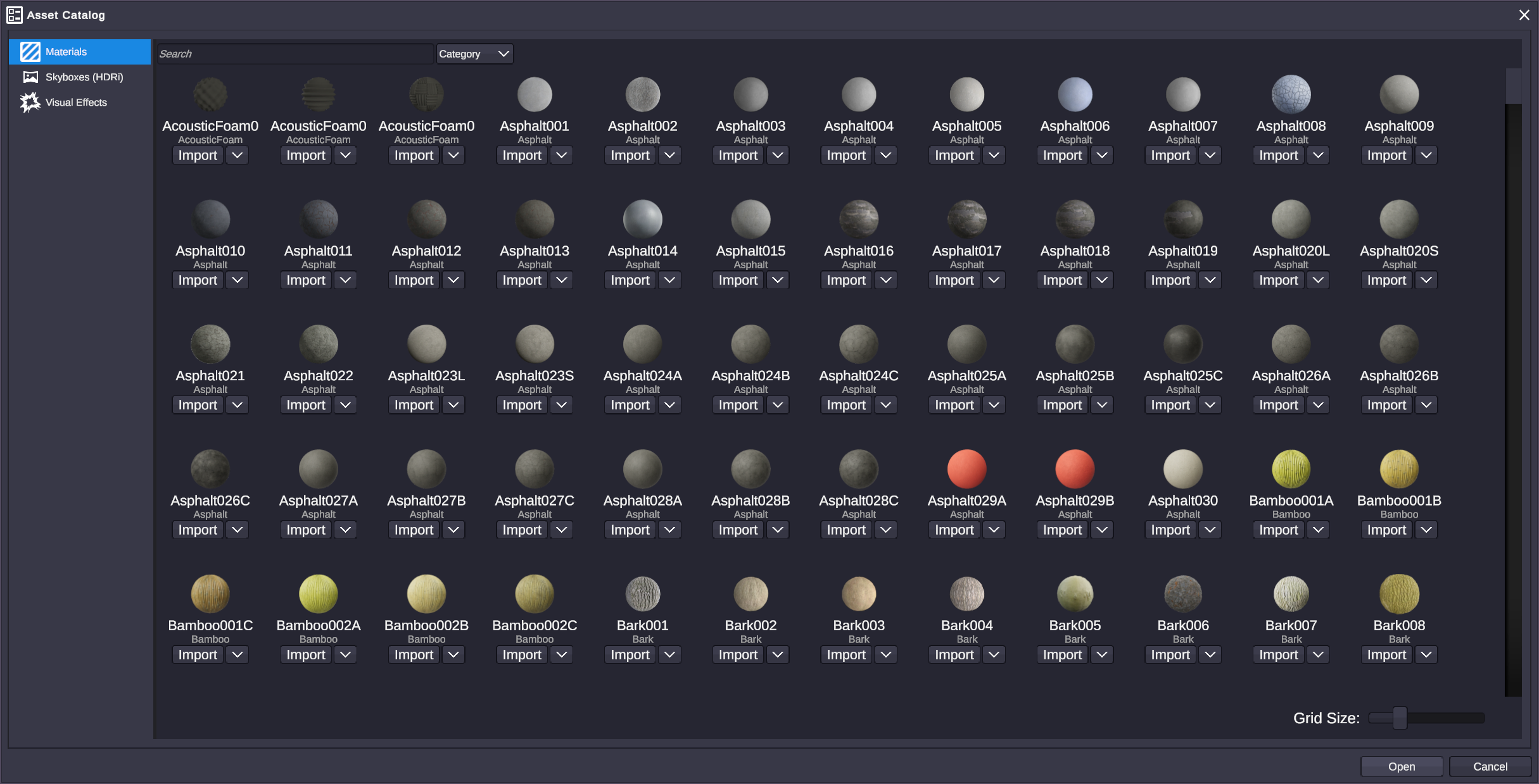 Asset Catalog browser