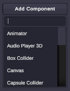 Add Component browser