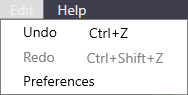Controller Edit menu