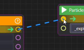 Wire being dragged between node ports