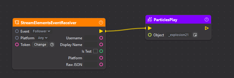 OverMox Controller - visual scripting node graph for 3D stream overlays