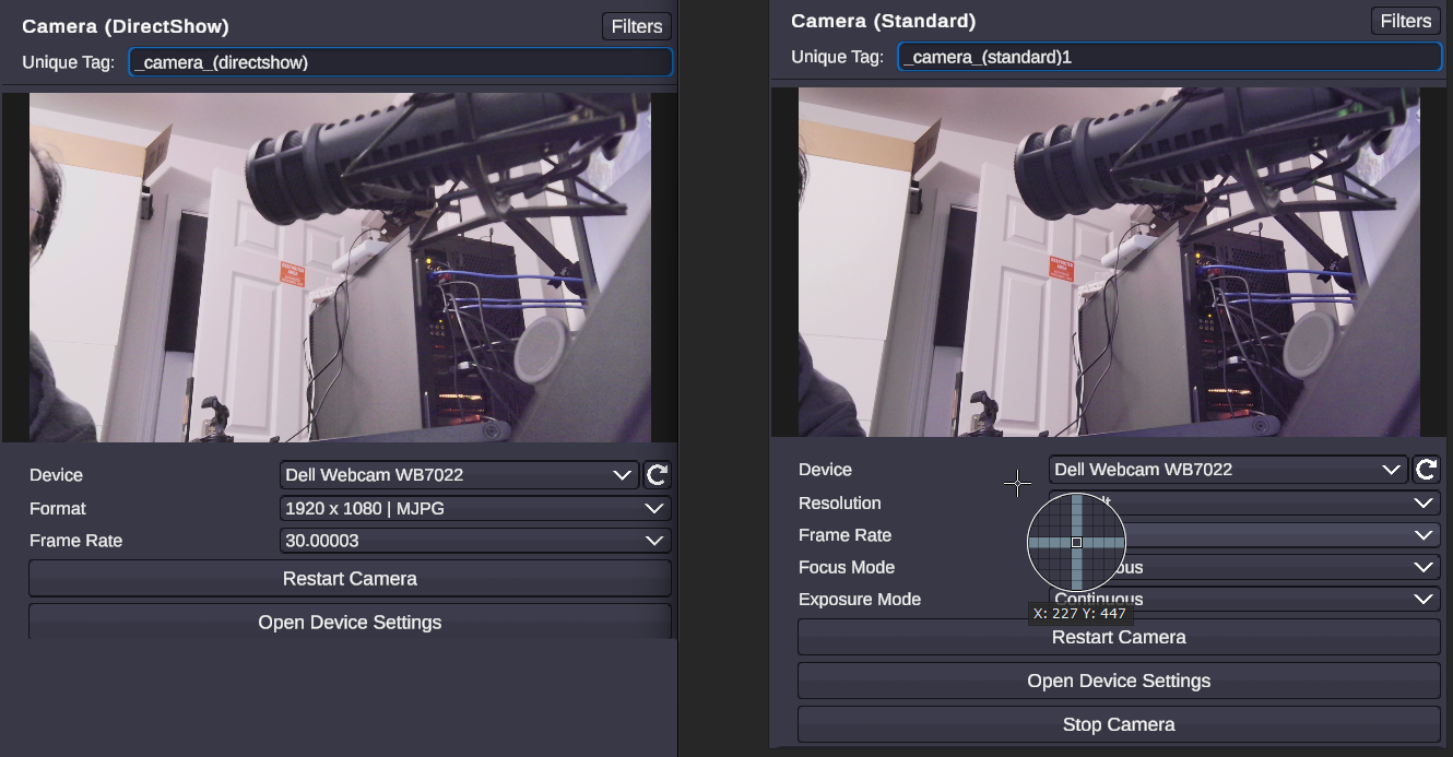 Capture Device asset properties
