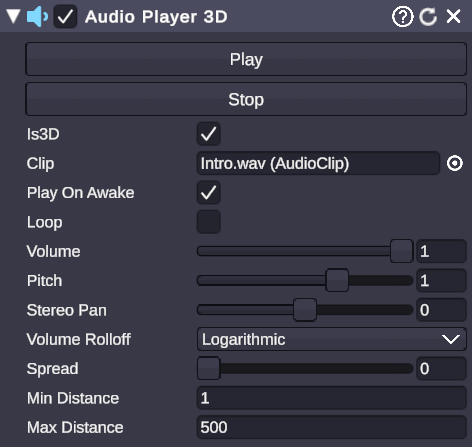 Audio Player component
