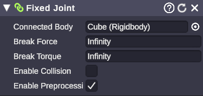 Two objects connected by a joint