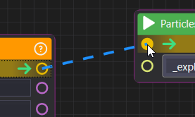 Wire being dragged between node ports
