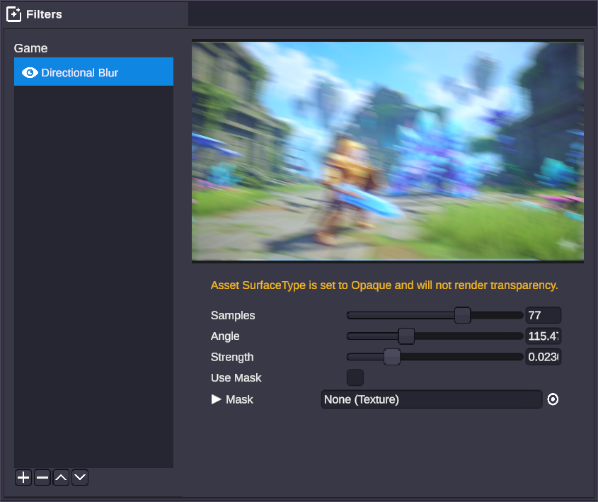 Gaussian Blur filter applied