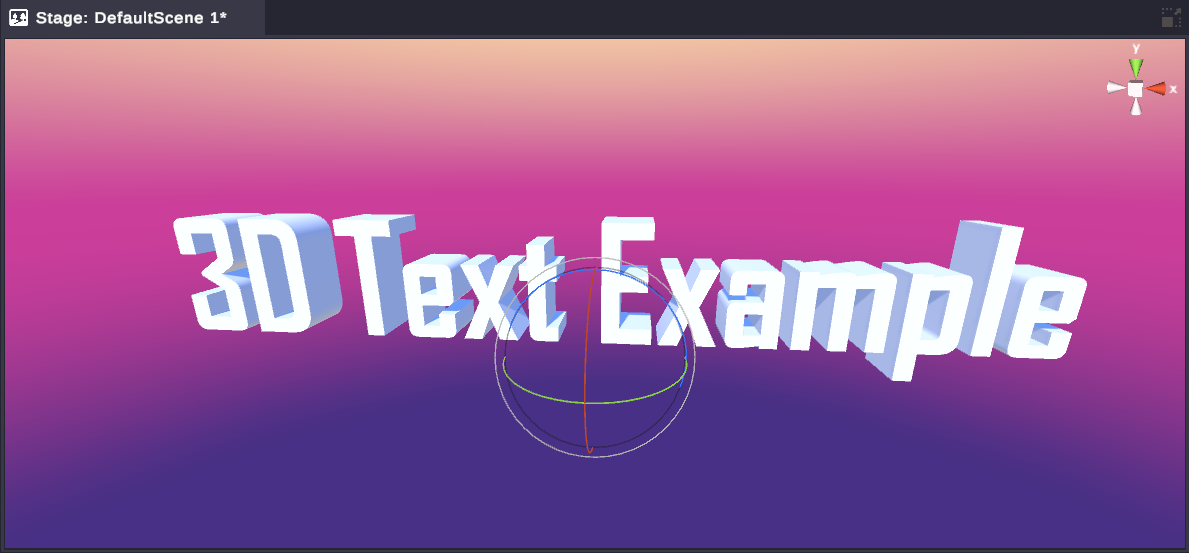 3D Text object in scene